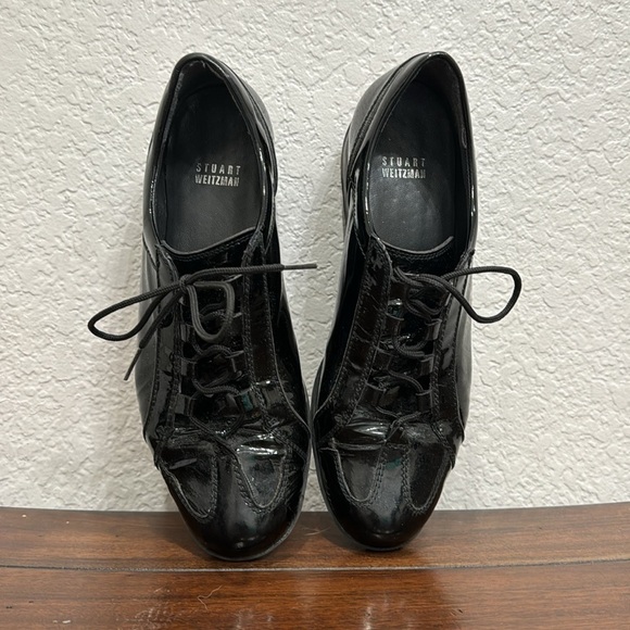 Stuart Weitzman Patent Leather Sneakers Black Size 8 - Picture 7 of 9